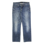 GUESS Mens Regular Fit Straight Leg Denim Blue Button W30 L30 Classic Jeans
