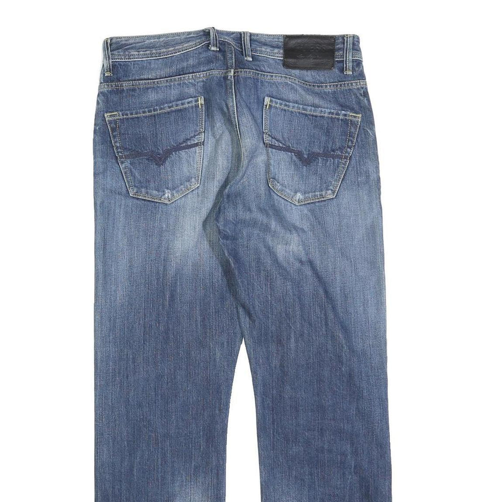 GUESS Mens Regular Fit Straight Leg Denim Blue Button W30 L30 Classic Jeans