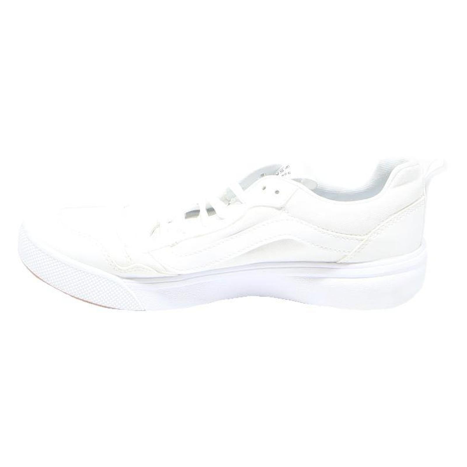 VANS Ward Womens White Leather Trainers UK 6 Classic Comfortable Casual