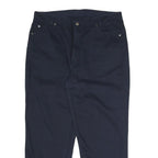 TEDDY'S JEANS Mens Cotton Blend Regular Navy Blue Trousers W34 L36 Classic Zip