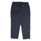 TEDDY'S JEANS Mens Cotton Blend Regular Navy Blue Trousers W34 L36 Classic Zip