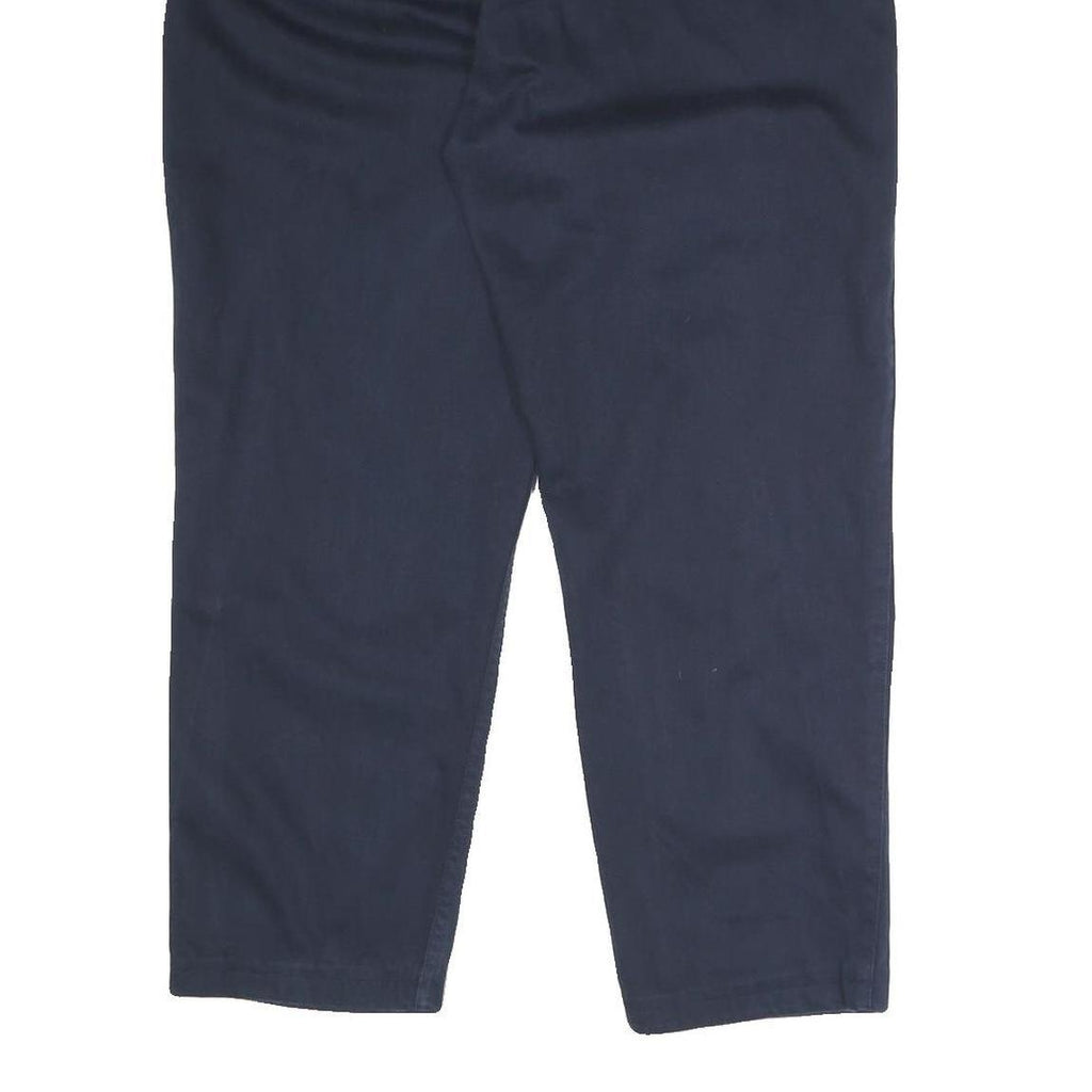 TEDDY'S JEANS Mens Cotton Blend Regular Navy Blue Trousers W34 L36 Classic Zip