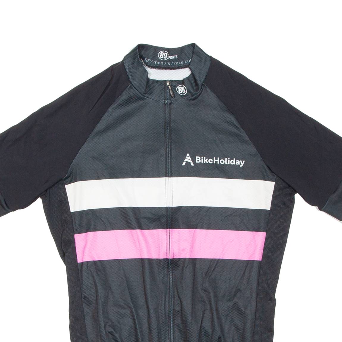 Cycling Mens Jersey Black Full Zip S