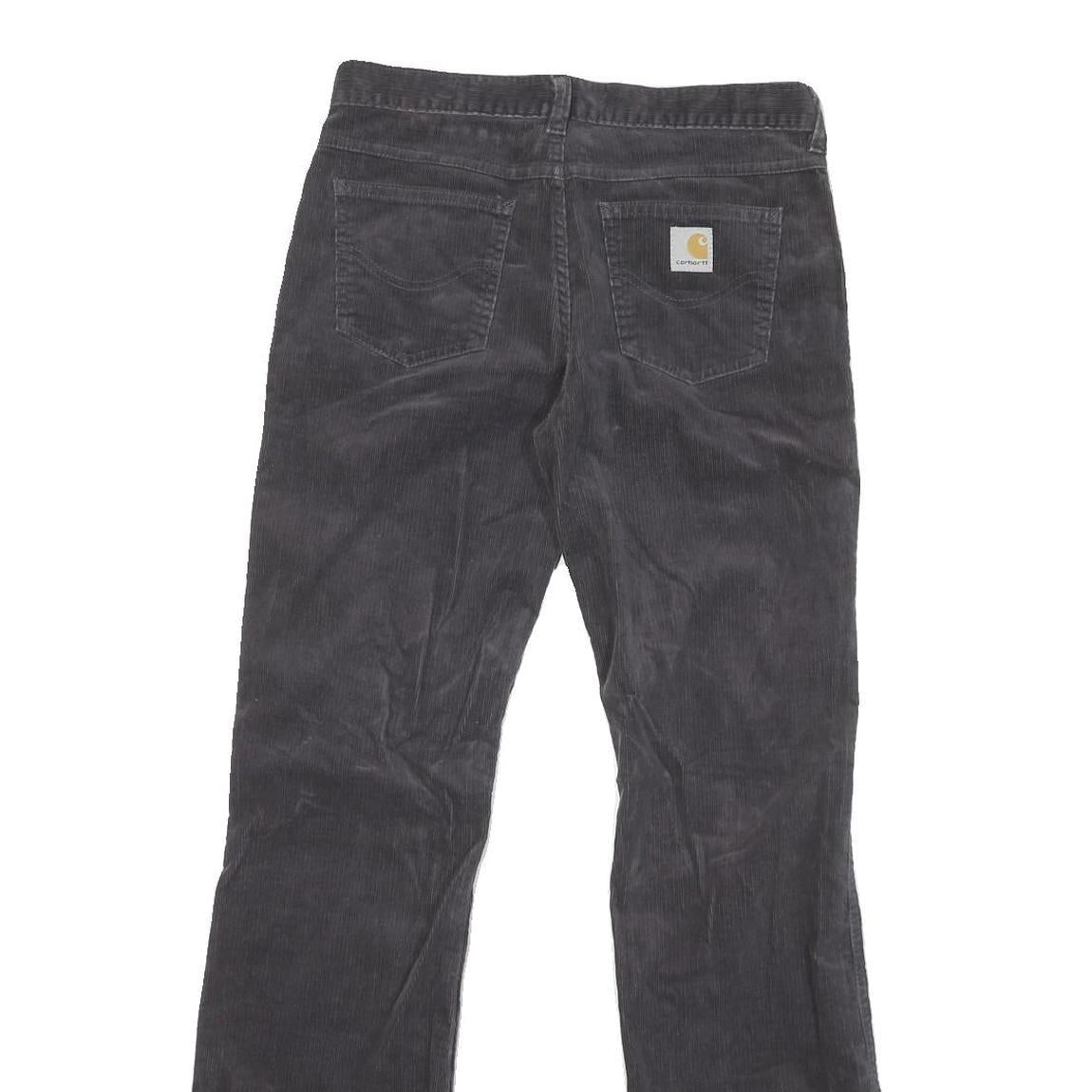 CARHARTT Mens Cotton Blend Black Regular Straight Trousers W28 L31 Durable