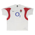NIKE 2005-06 England Rugby Home Mens White Shirt L Short Sleeve Sportswear
