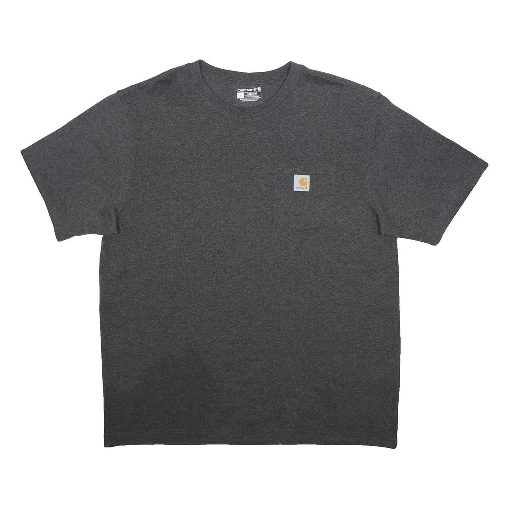 CARHARTT Mens Grey Pocket T-Shirt L Short Sleeve Crew Neck Cotton Blend