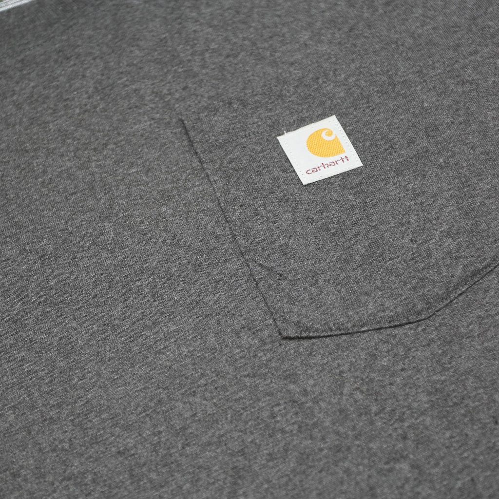 CARHARTT Mens Grey Pocket T-Shirt L Short Sleeve Crew Neck Cotton Blend