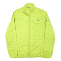 PUMA Mens Yellow Lightweight Jacket L Polyester Blend Plain Zip Athletic