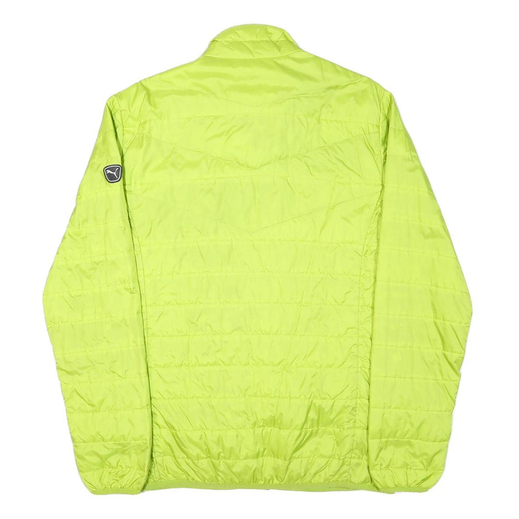 PUMA Mens Yellow Lightweight Jacket L Polyester Blend Plain Zip Athletic
