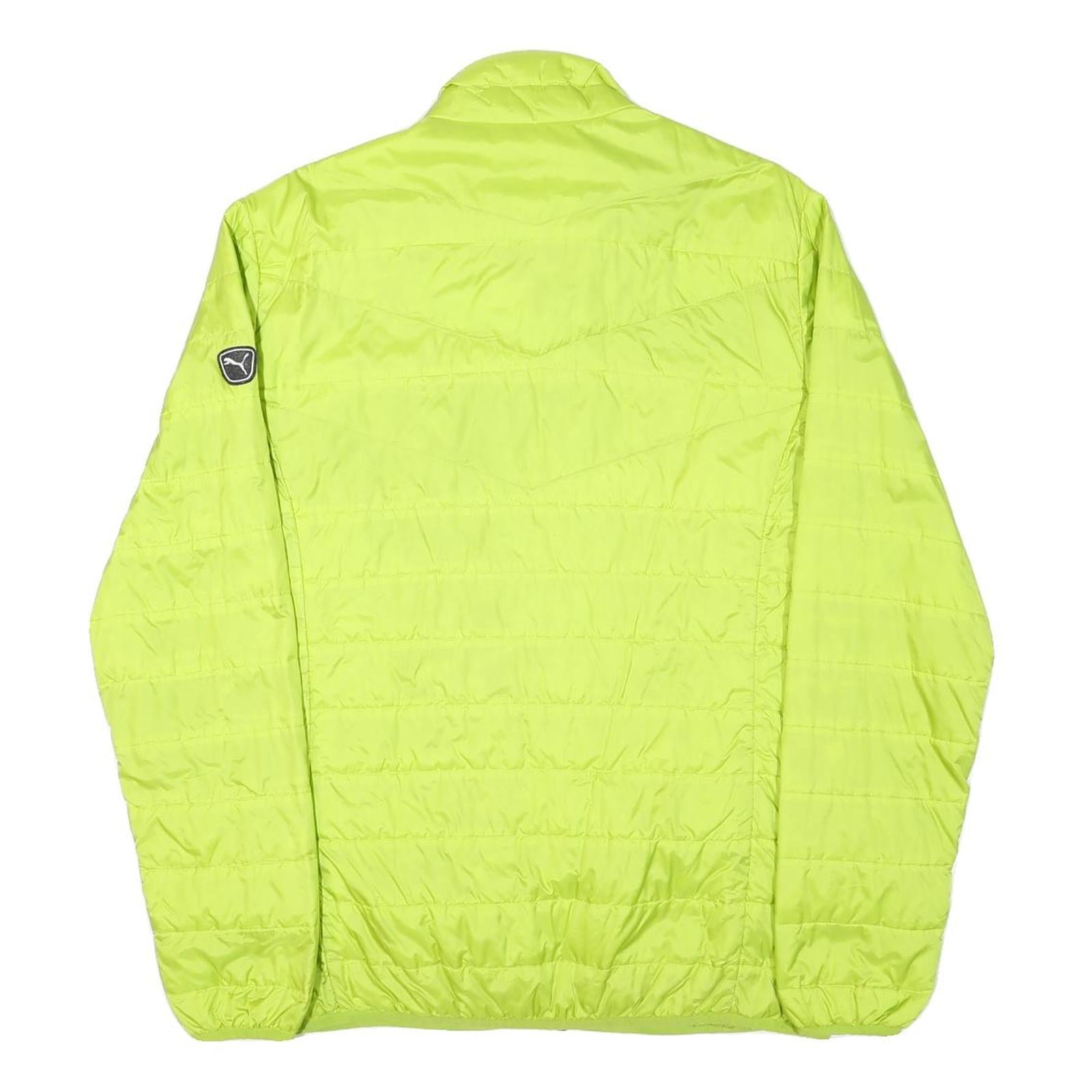 PUMA Mens Yellow Lightweight Jacket L Polyester Blend Plain Zip Athletic