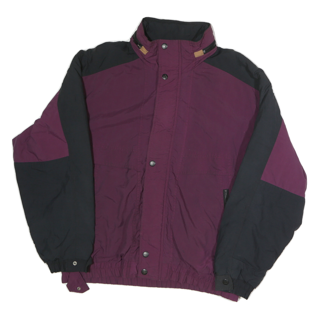 PACIFIC Mens Purple & Black Zip Polyester Jacket L Casual Outdoor Wear