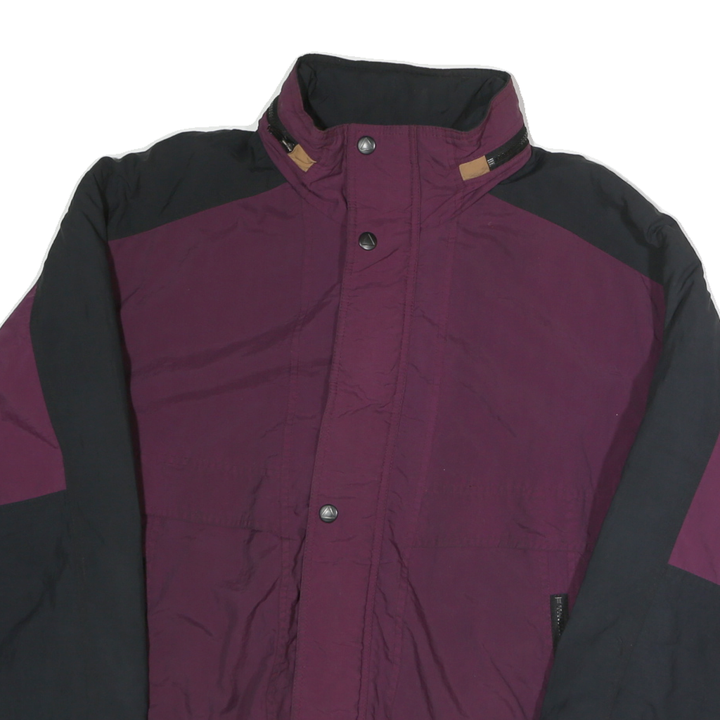 PACIFIC Mens Purple & Black Zip Polyester Jacket L Casual Outdoor Wear