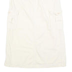 J GALT Womens White Cargo Midi Cotton Blend Skirt S Utility Style Pockets