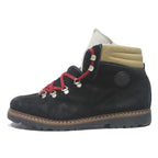 AMMANN Leather Mens Ankle Boots Black Beige UK 8 Lace Up Winter Casual