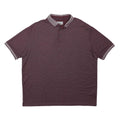 M&S Mens Maroon Polo Shirt XL Cotton Regular Fit Button Collar Short Sleeve