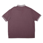 M&S Mens Maroon Polo Shirt XL Cotton Regular Fit Button Collar Short Sleeve