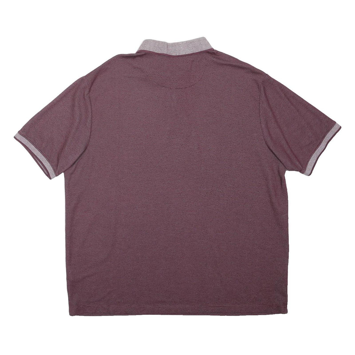 M&S Mens Maroon Polo Shirt XL Cotton Regular Fit Button Collar Short Sleeve