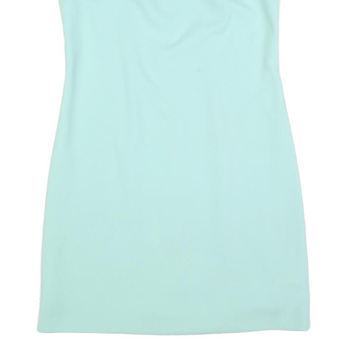 HUGO BOSS Womens Pale Green Sleeveless Shift Plain Midi Dress UK 10 Elegant