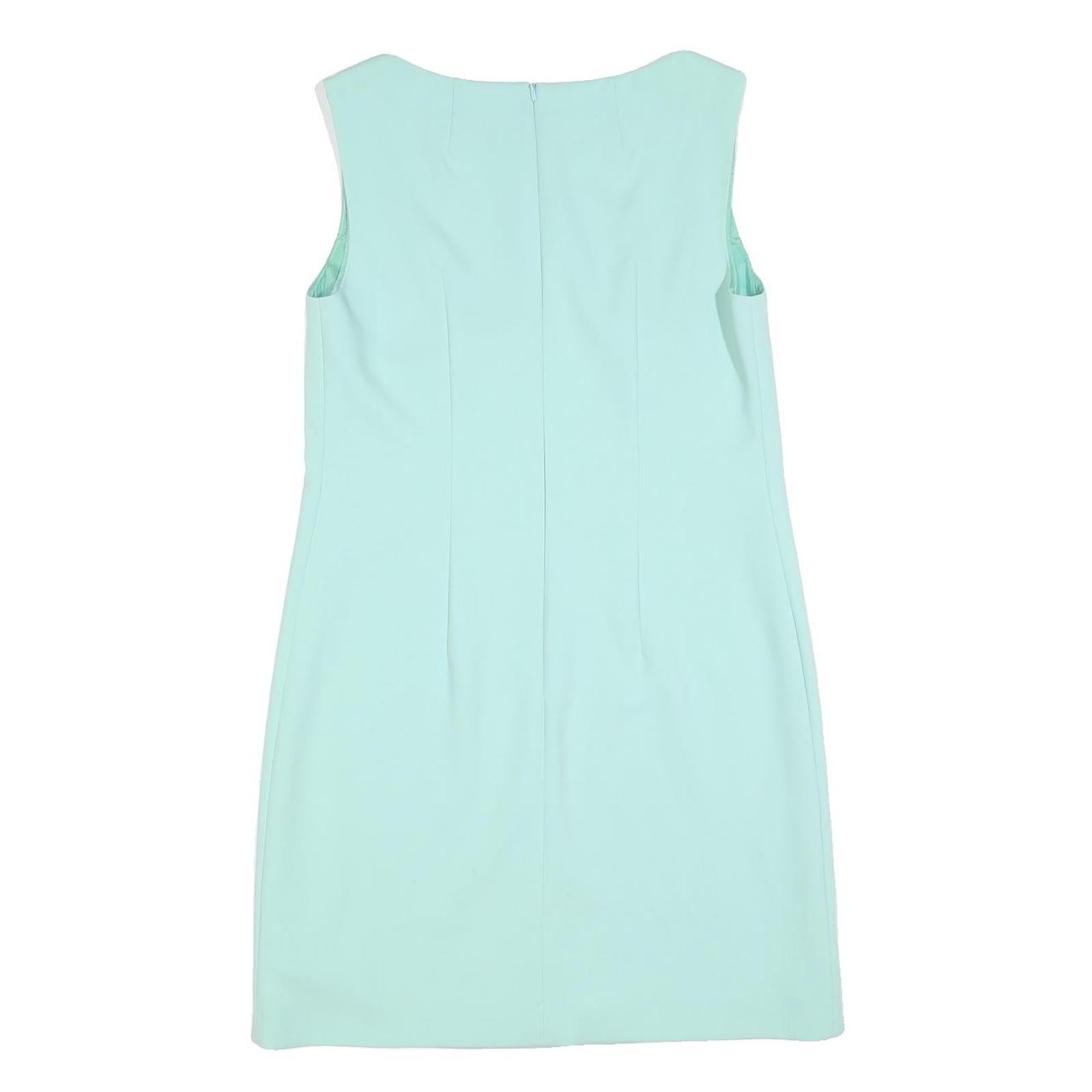 HUGO BOSS Womens Pale Green Sleeveless Shift Plain Midi Dress UK 10 Elegant