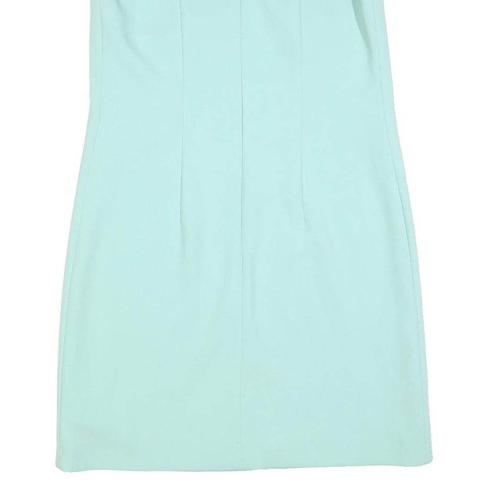 HUGO BOSS Womens Pale Green Sleeveless Shift Plain Midi Dress UK 10 Elegant