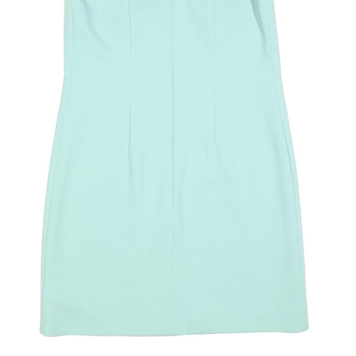 HUGO BOSS Womens Pale Green Sleeveless Shift Plain Midi Dress UK 10 Elegant