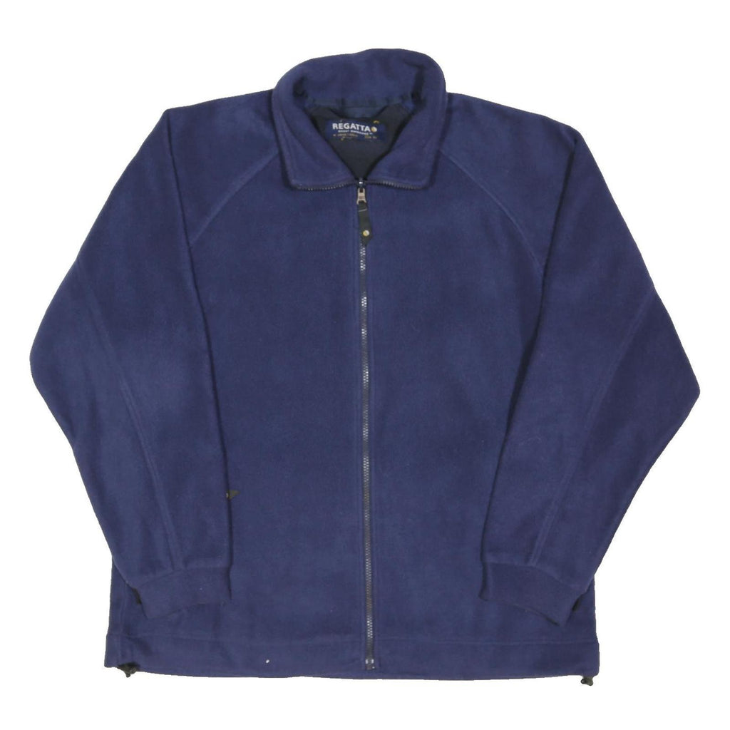 REGATTA Mens Blue Jacket L Polyester Blend Plain Zip Outdoor Casual