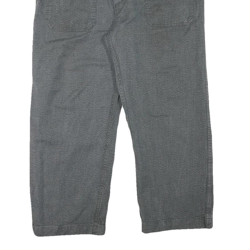 FISCHER PECHEUR Mens Cotton Blend Grey Relaxed Trousers W38 L26 Button Closure