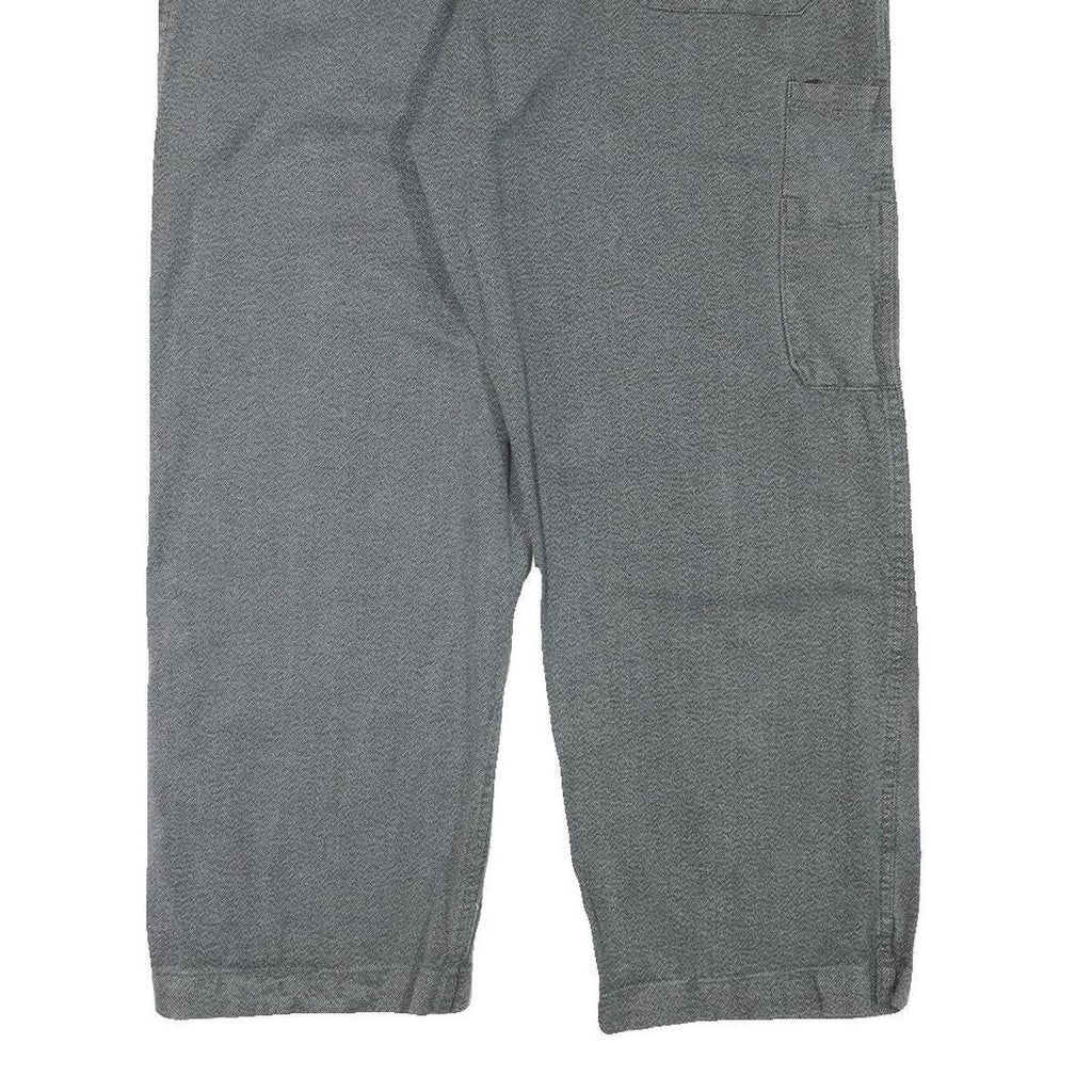 FISCHER PECHEUR Mens Cotton Blend Grey Relaxed Trousers W38 L26 Button Closure