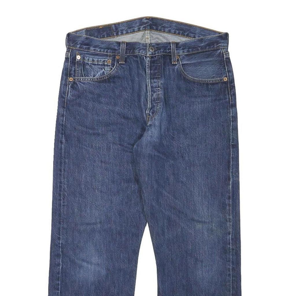 LEVI'S 501 Mens Jeans Blue Regular Straight Denim Medium W32 L26 Classic Fit