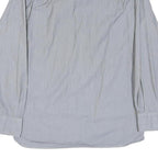 TOMMY HILFIGER Mens Blue & White Stripe Shirt M Classic Button Down Cotton Blend