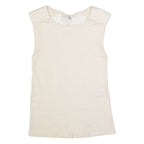 MAJE Womens Top Beige Sleeveless S
