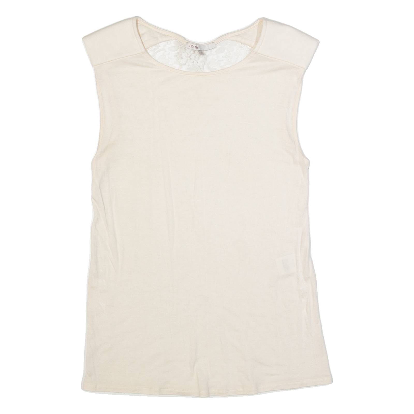 MAJE Womens Top Beige Sleeveless S