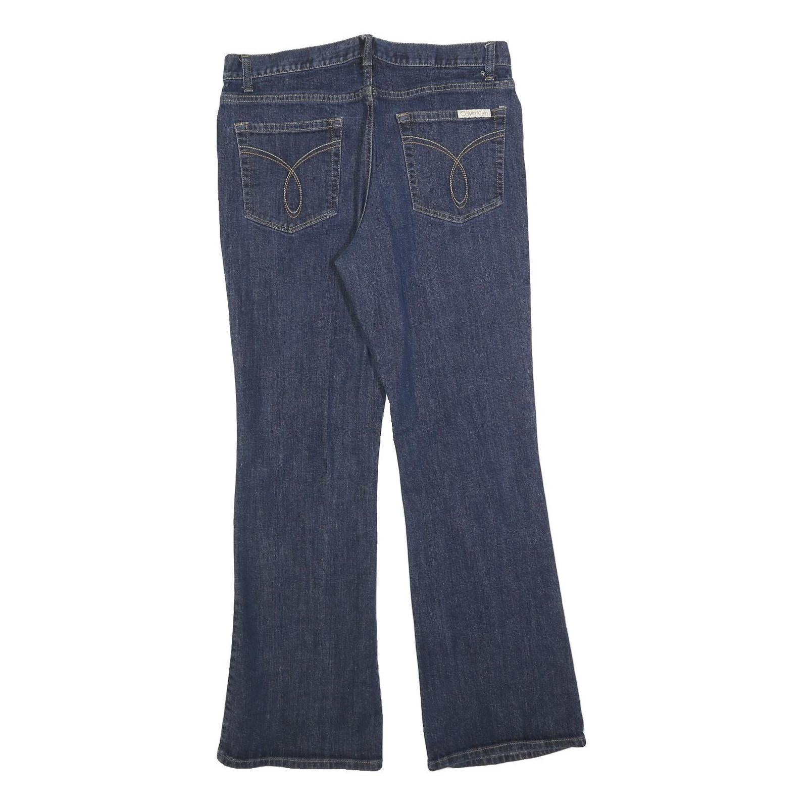 CALVIN KLEIN JEANS Womens Blue Regular Flared Denim Medium W32 L30 Classic