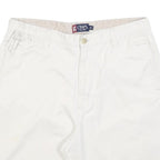 CHAPS Mens White Casual Cotton Blend Shorts M W34 Plain Summer Wear
