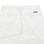 CHAPS Mens White Casual Cotton Blend Shorts M W34 Plain Summer Wear