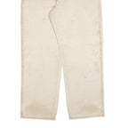 CARHARTT Mens Relaxed Beige Cotton Blend Zip Trousers W40 L32 Workwear Casual