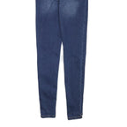 DIESEL Womens Slim Blue Denim Skinny Jeans Cotton Blend W25 L28 Stylish Zip