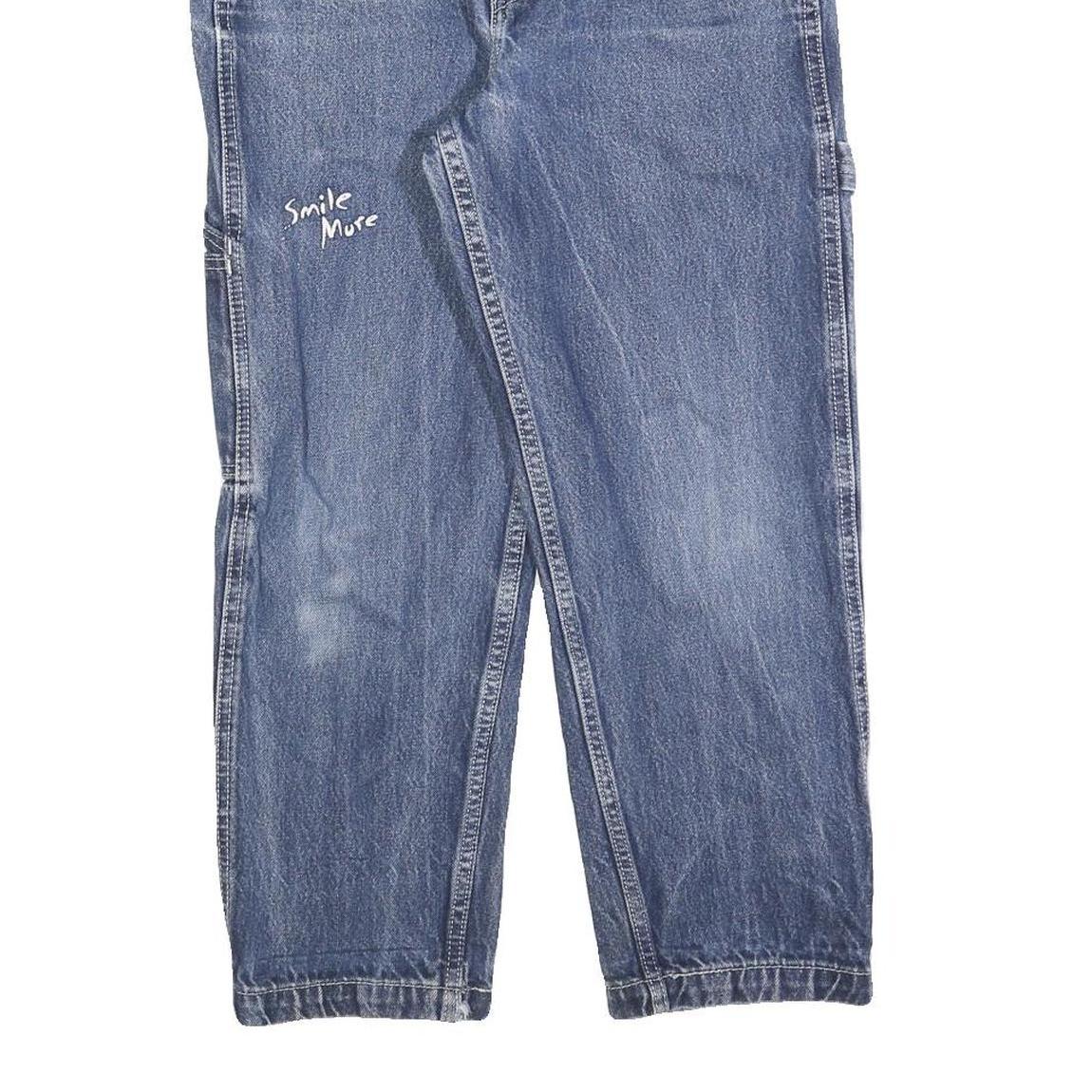 LEVI'S Womens Blue Regular Straight Denim Rinse Cotton Blend W30 L25 Smile More