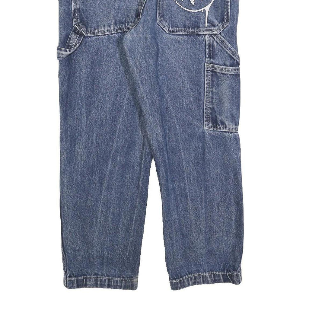 LEVI'S Womens Blue Regular Straight Denim Rinse Cotton Blend W30 L25 Smile More