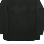 JEAN PASCALE Womens Black Plain Jumper V-Neck Basic Knit M Casual Knitwear