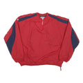 MAJESTIC Mens Red & Navy Baseball Jersey Style Jacket 2XL Polyester Blend Sports