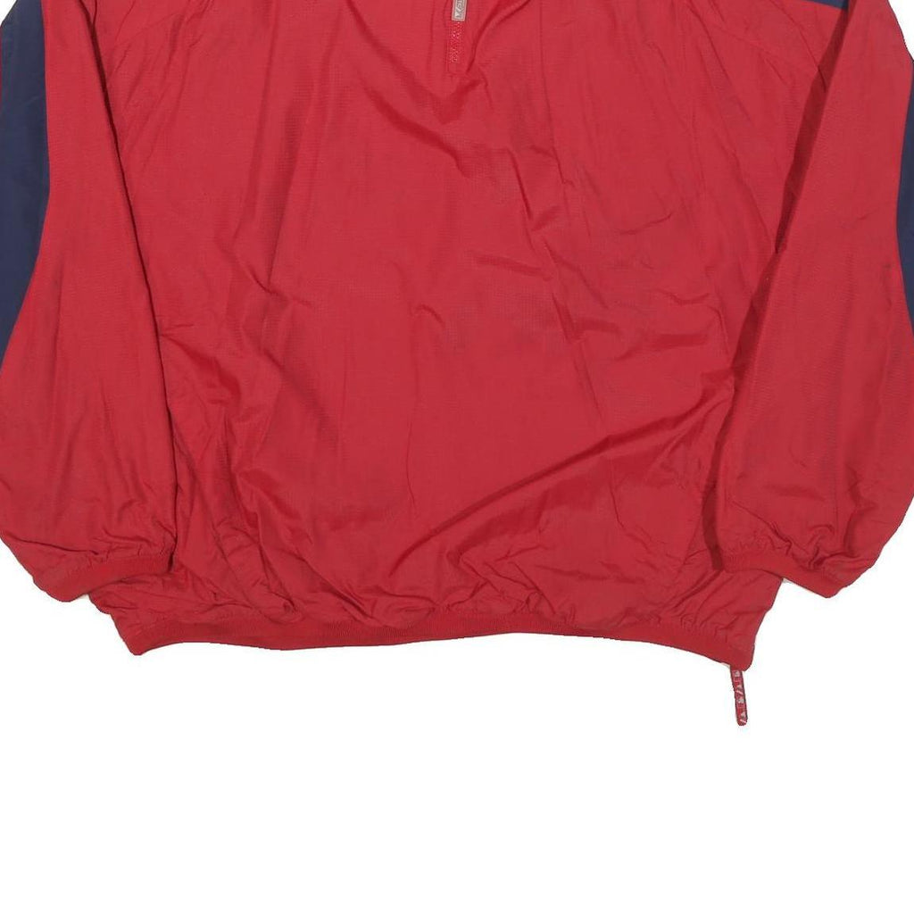 MAJESTIC Mens Red & Navy Baseball Jersey Style Jacket 2XL Polyester Blend Sports