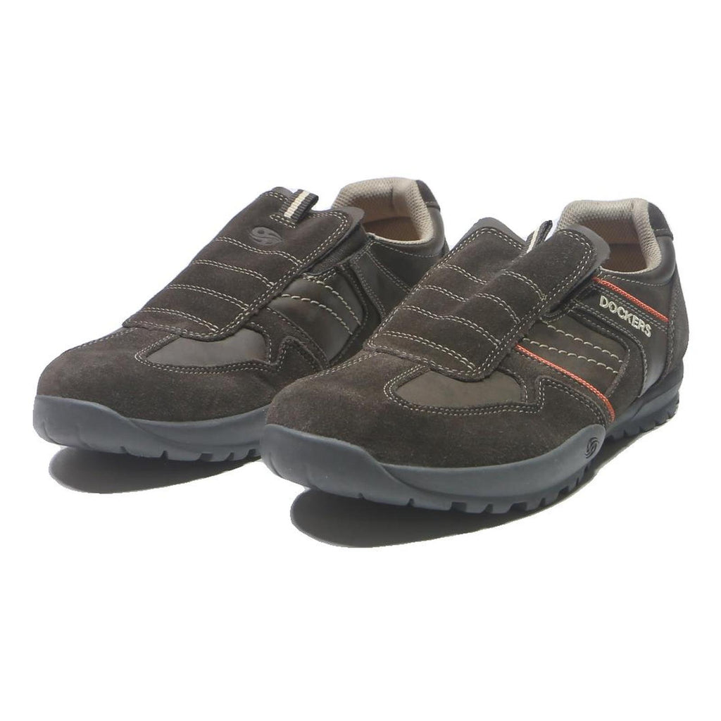 DOCKERS Slip On Mens Casual Trainers Brown Suede UK 8 Comfortable Retro