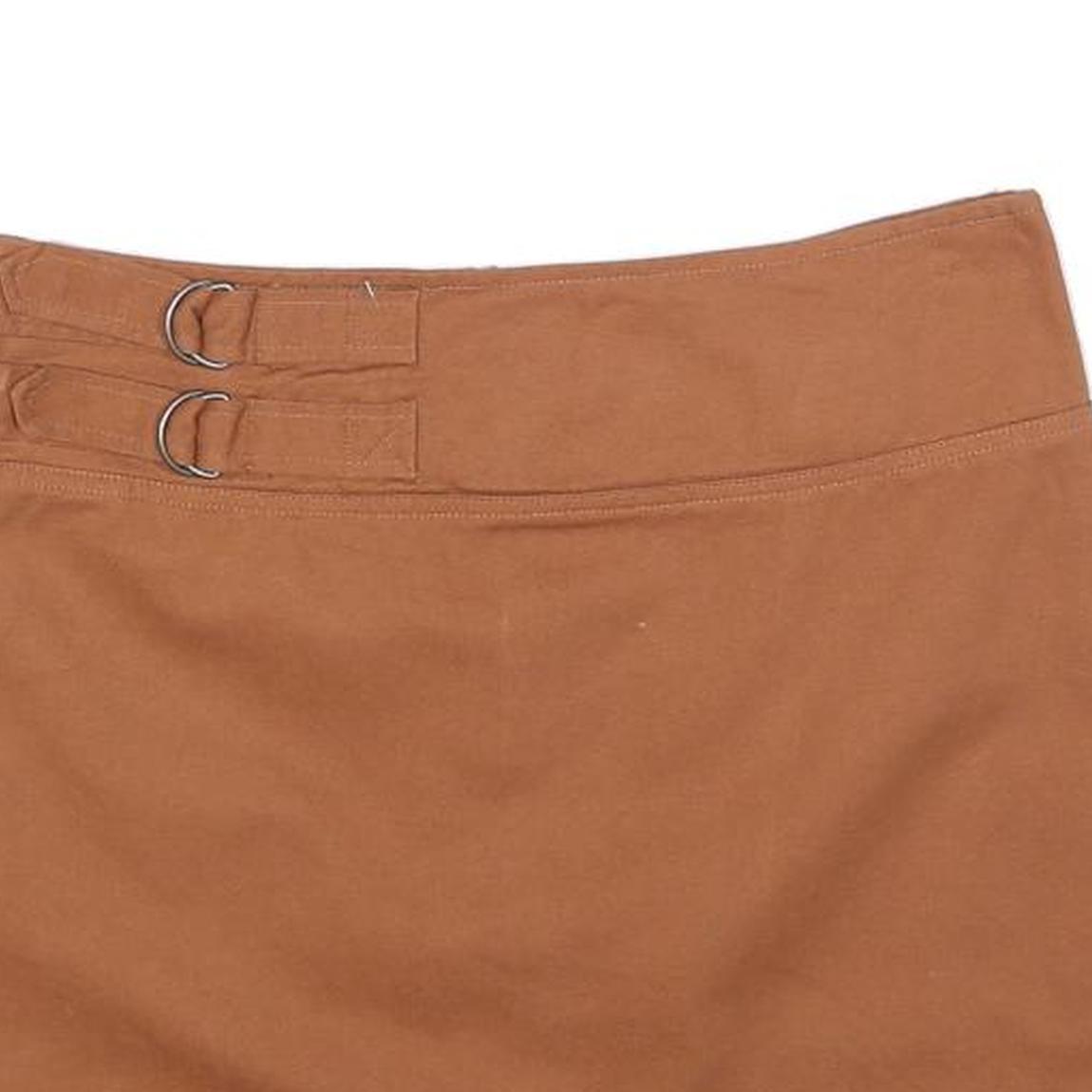 LOVE ON A HANGER Womens Brown Mini Cotton Blend Plain Skirt M Casual Fashion