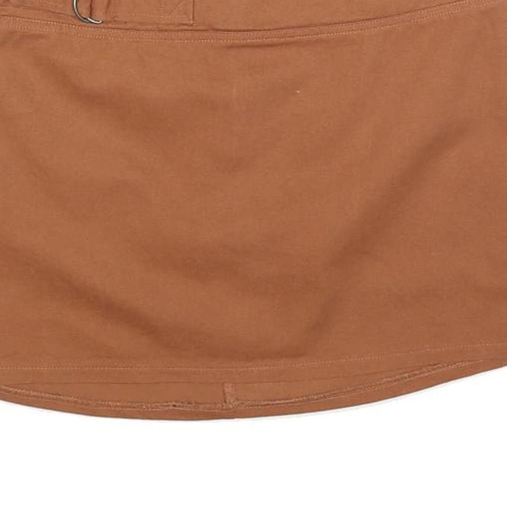 LOVE ON A HANGER Womens Brown Mini Cotton Blend Plain Skirt M Casual Fashion