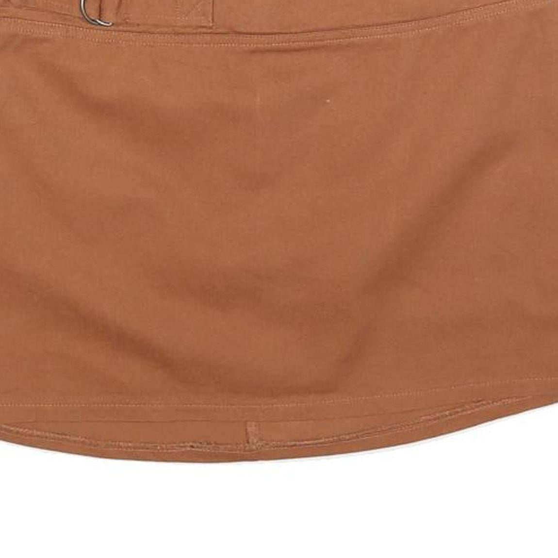 LOVE ON A HANGER Womens Brown Mini Cotton Blend Plain Skirt M Casual Fashion