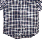 TOMMY HILFIGER Mens Blue & White Check Shirt M Casual Button Short Sleeve