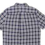 TOMMY HILFIGER Mens Blue & White Check Shirt M Casual Button Short Sleeve