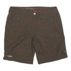 MAMMUT Womens Shorts Brown Casual Polyester Blend UK 14 W32 Outdoors Zip Pockets