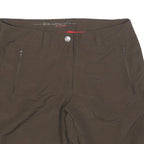 MAMMUT Womens Shorts Brown Casual Polyester Blend UK 14 W32 Outdoors Zip Pockets